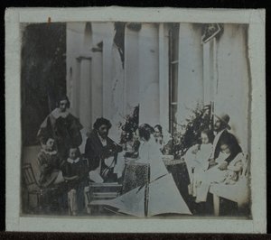 Group Portrait of Eight Members of the Circle of Eynard-Lullin by Jean Gabriel Eynard